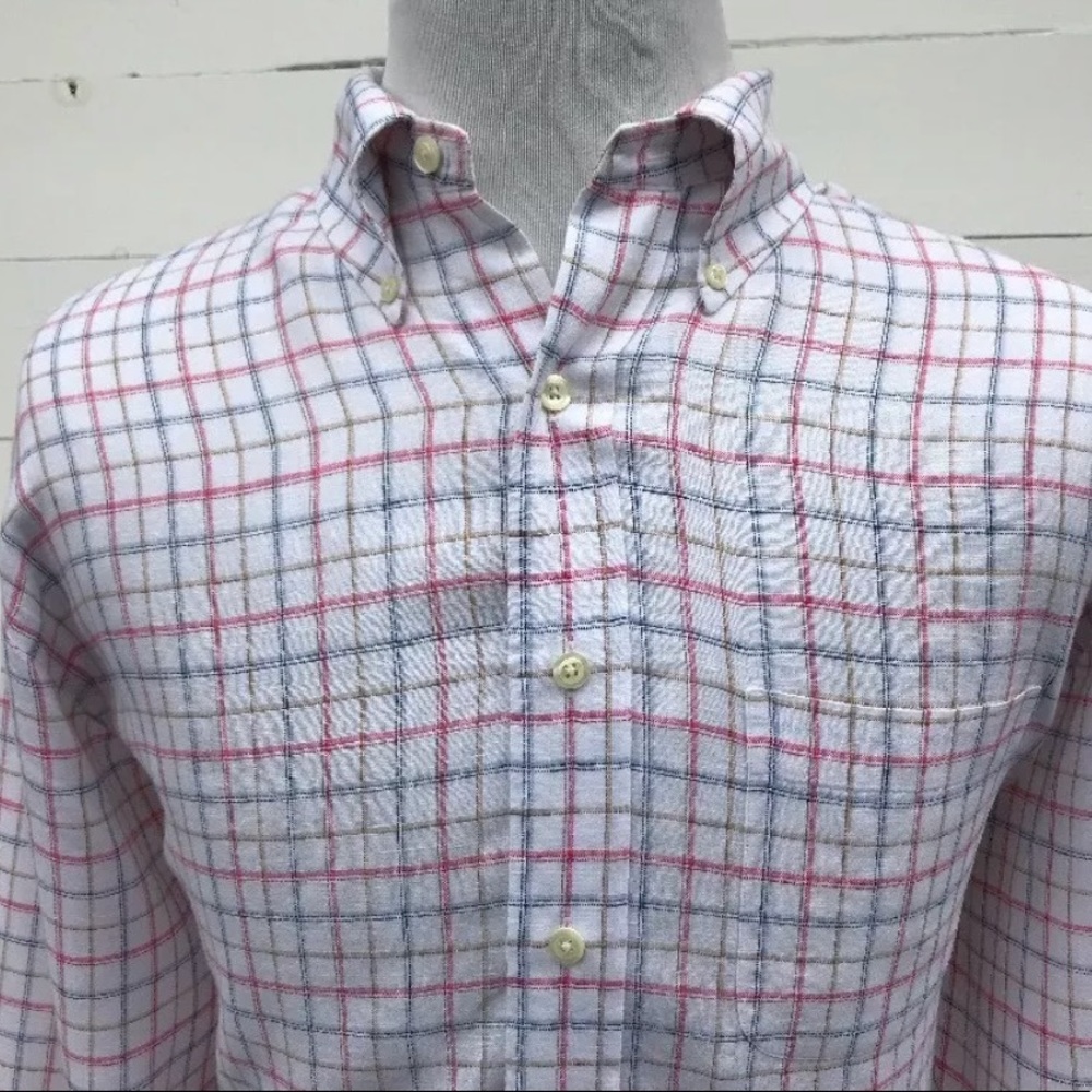 Brooks Brothers Men’s White Linen Long Sleeve